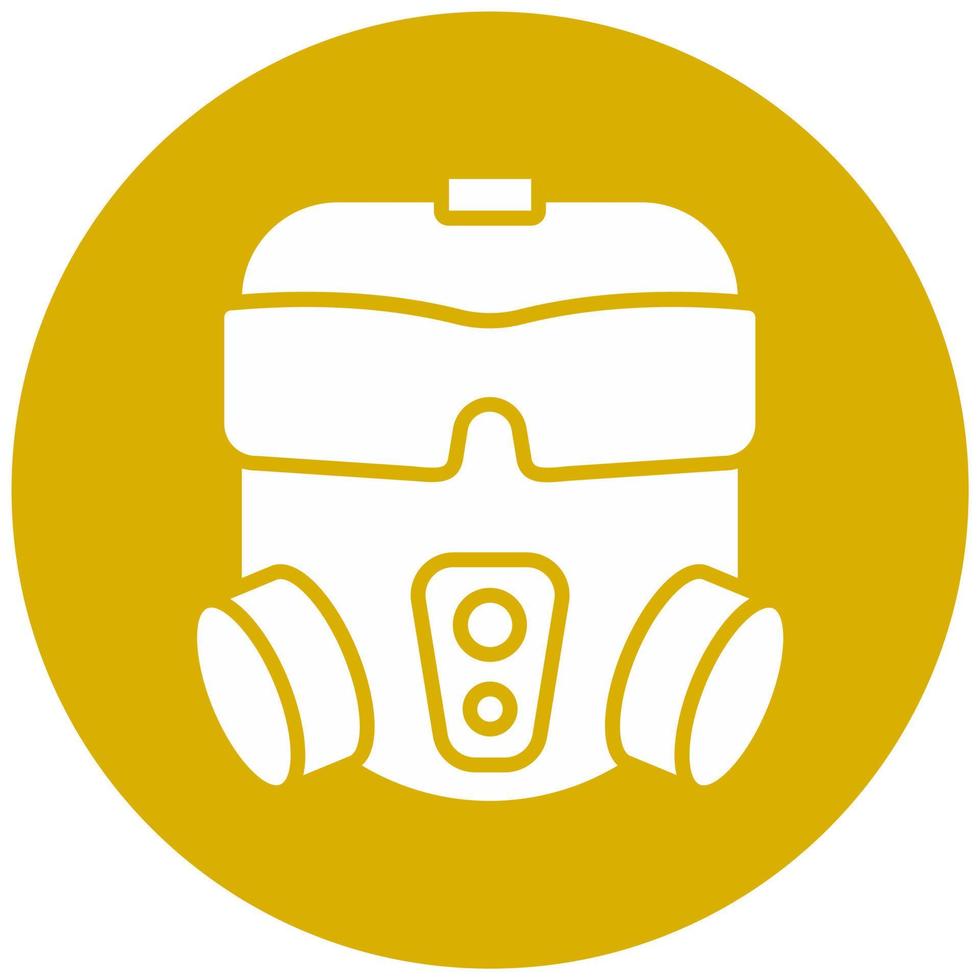 Gas Mask Vector Icon Style