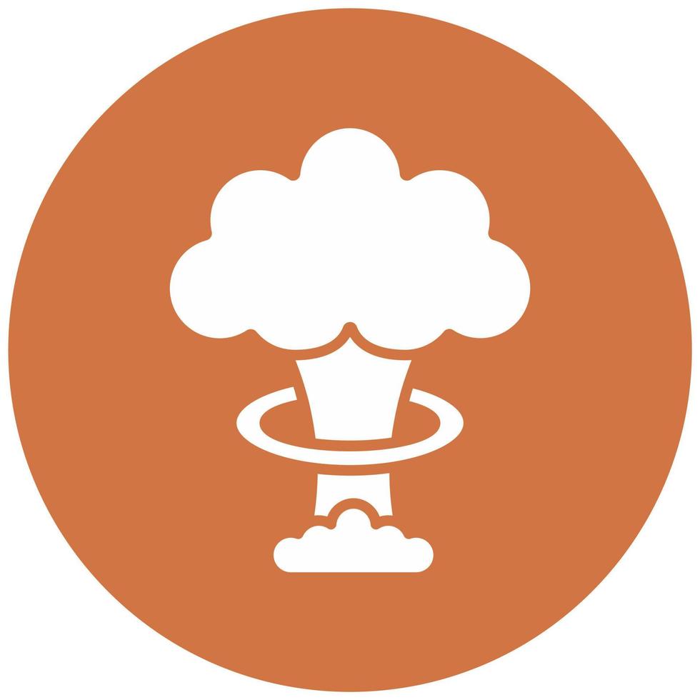 Nuclear Explosion Vector Icon Style