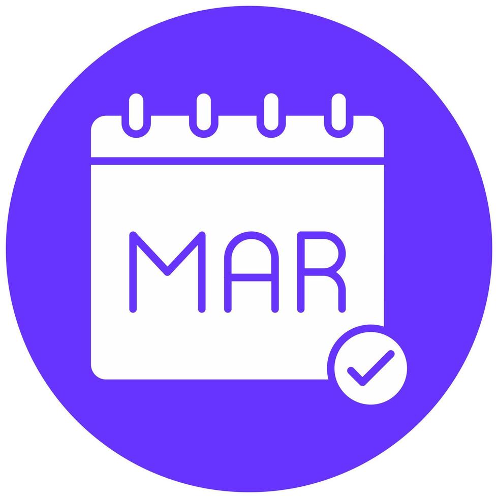 March Vector Icon Style