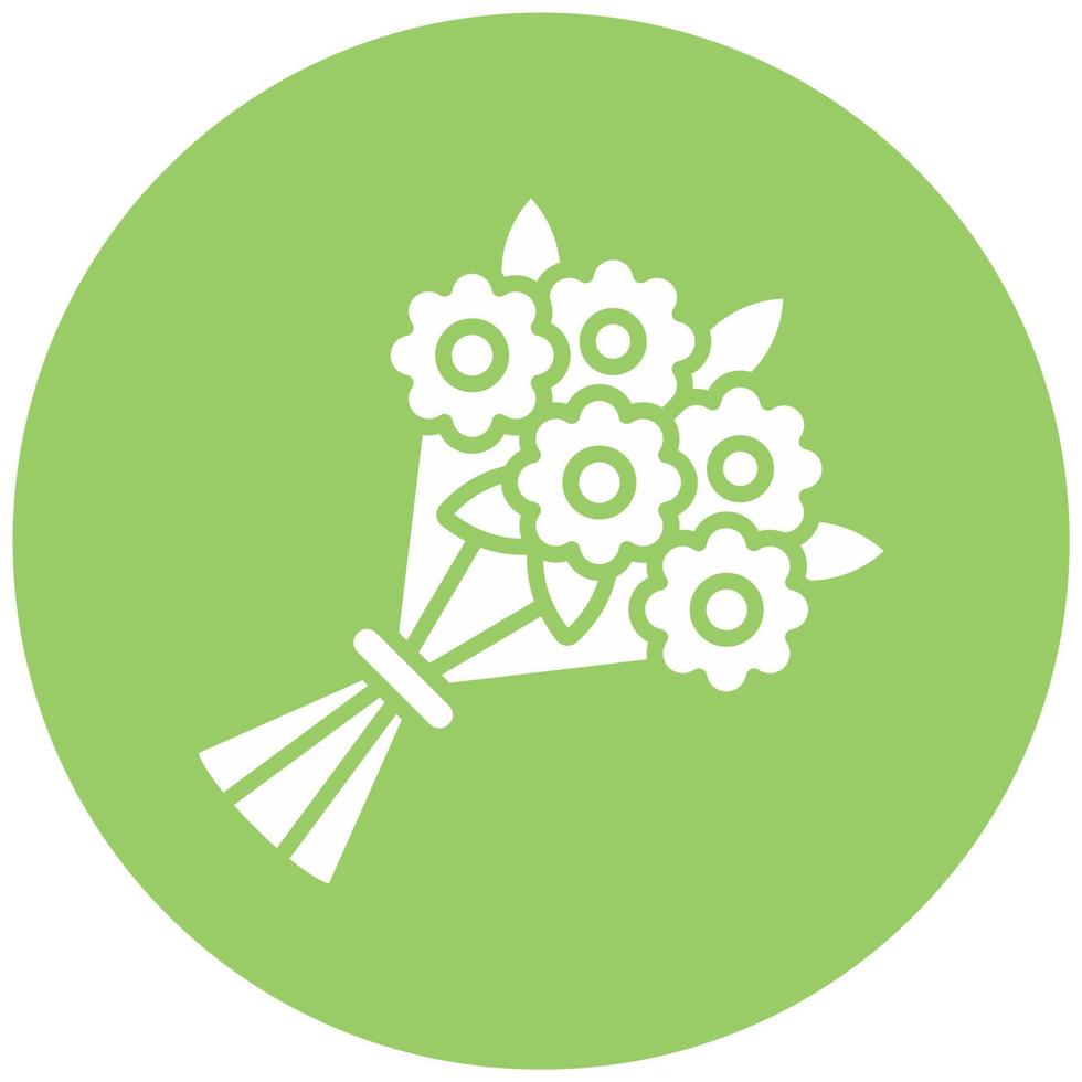 Flower Bouquet Vector Icon Style