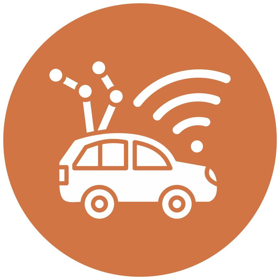 Autonomous Vehicle Vector Icon Style
