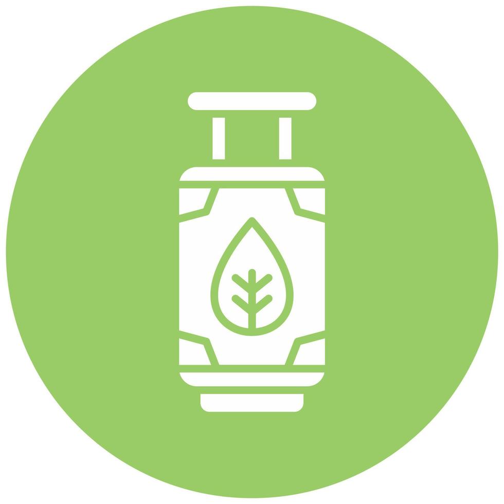 Biogas Cylinder Vector Icon Style