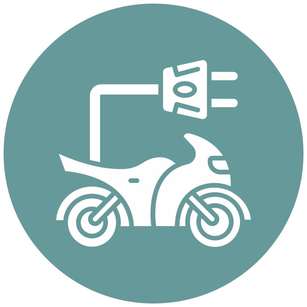 Electric Bike Vector Icon Style