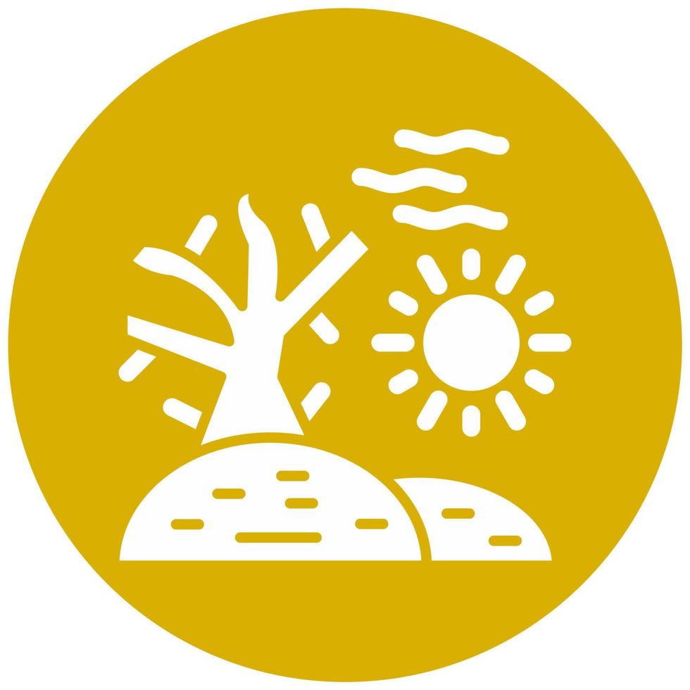 Desert Weather Vector Icon Style