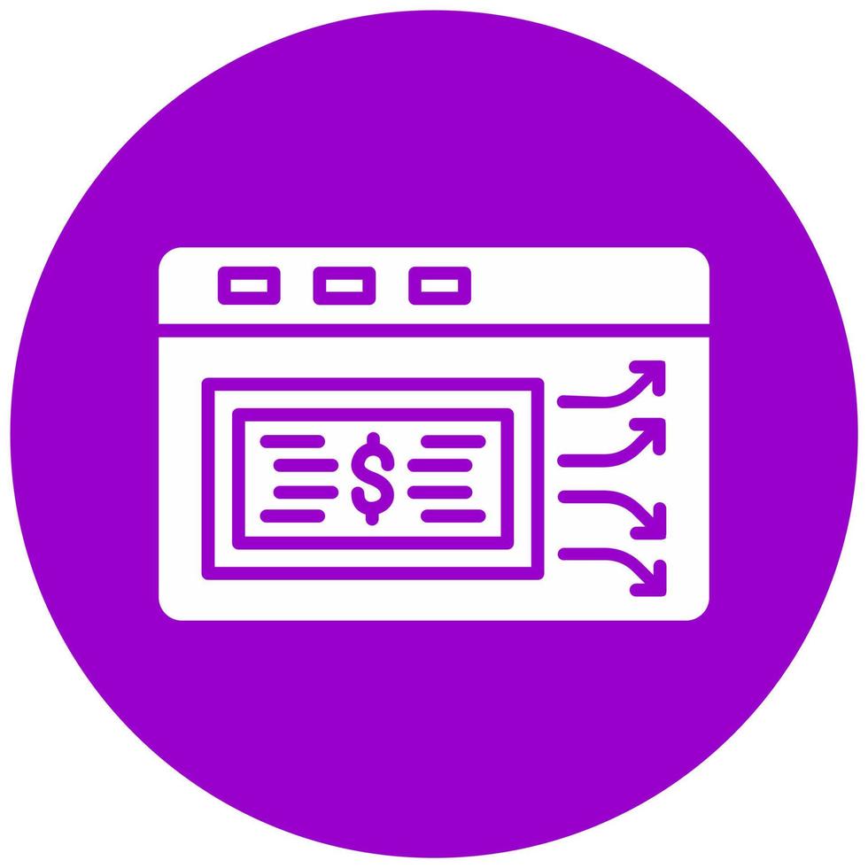 Money Transfer Portal Vector Icon Style