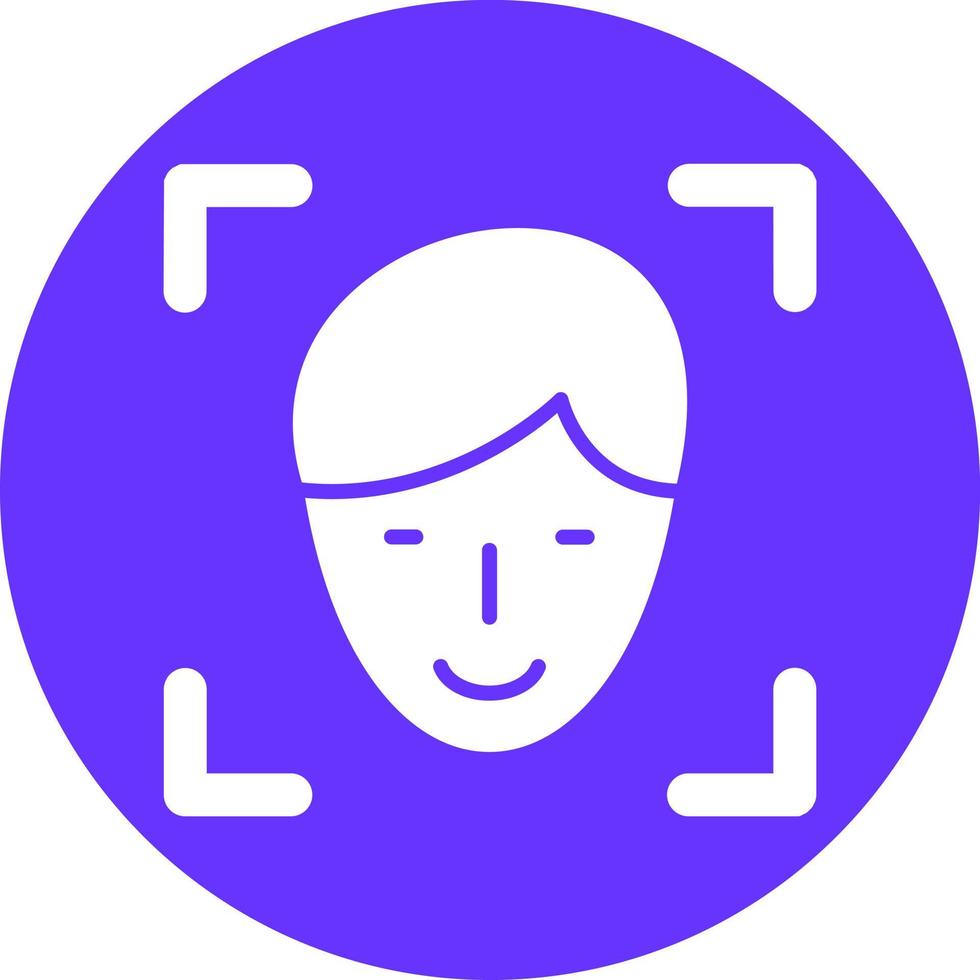 Face Id Vector Icon Style