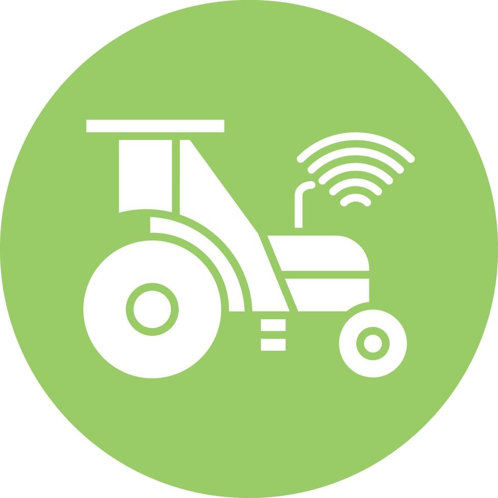 Smart Tractor Vector Icon Style