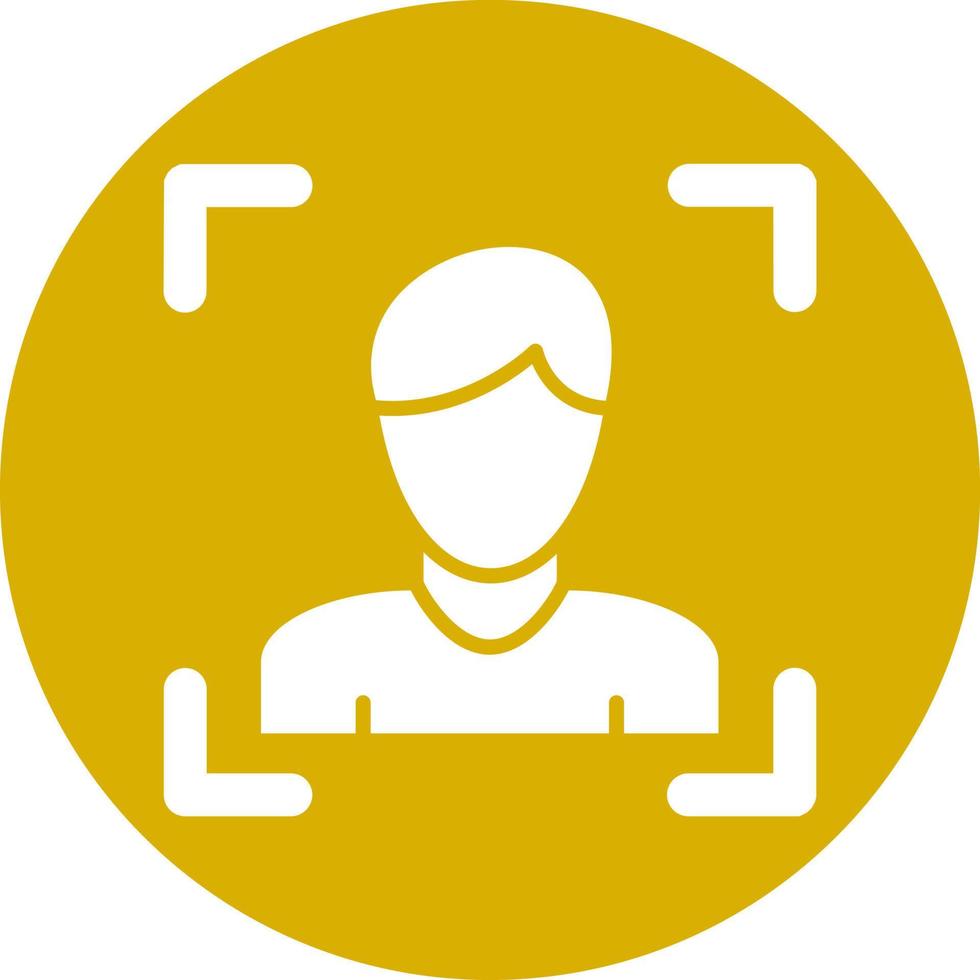 Face Recognition Vector Icon Style