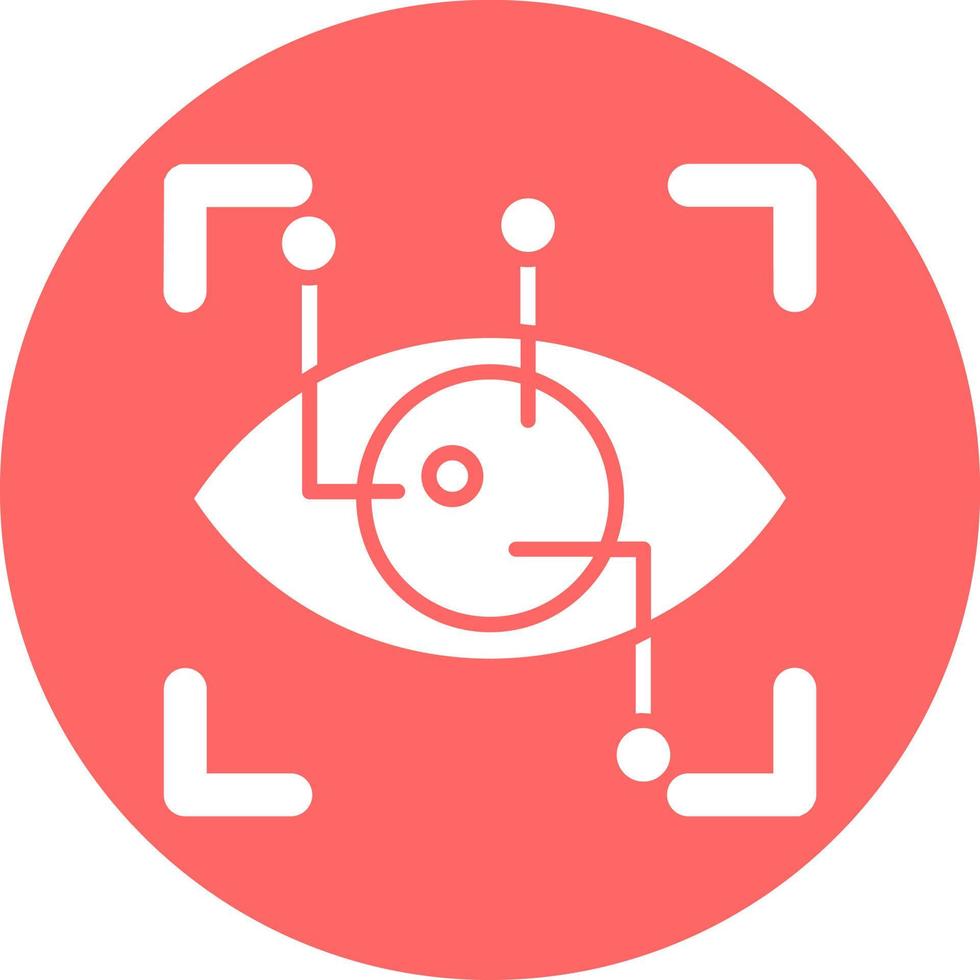 Eye Recognition Vector Icon Style