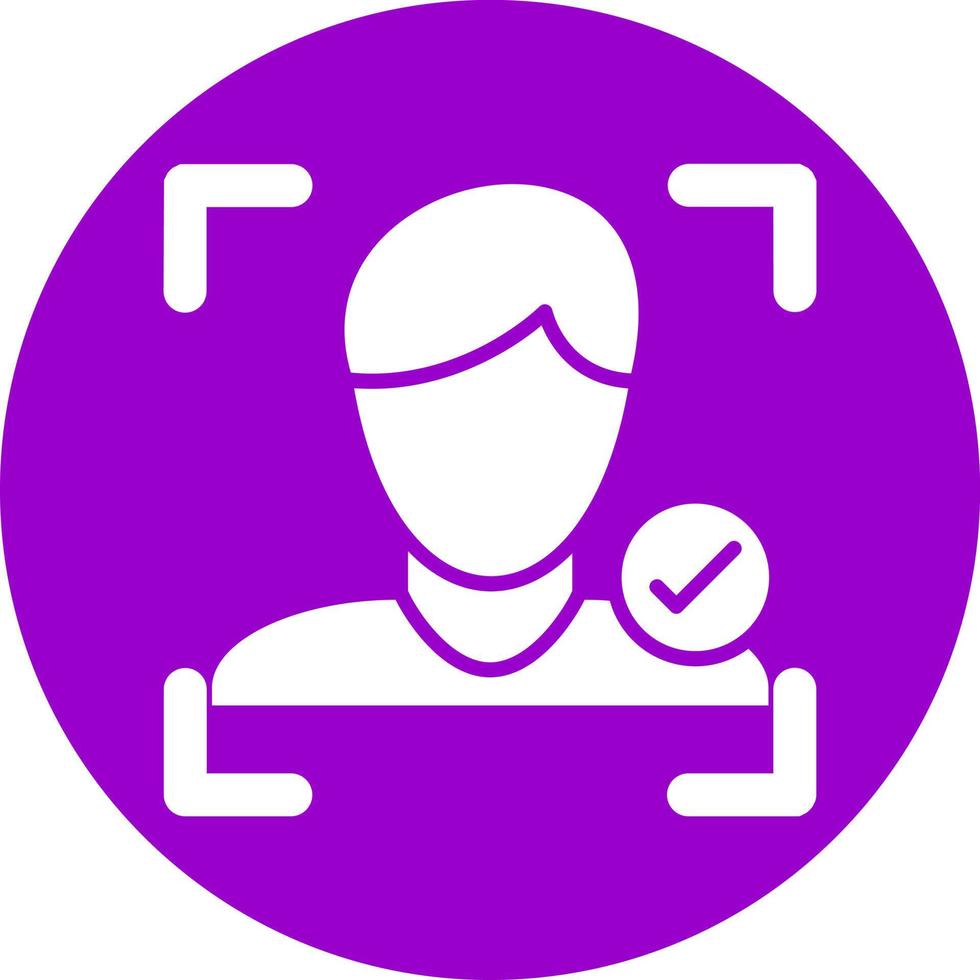 Face Detection Vector Icon Style