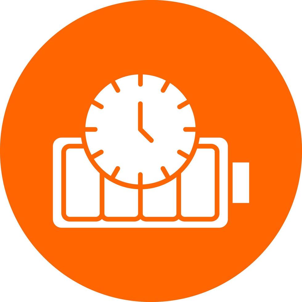 Battery Duration Vector Icon Style