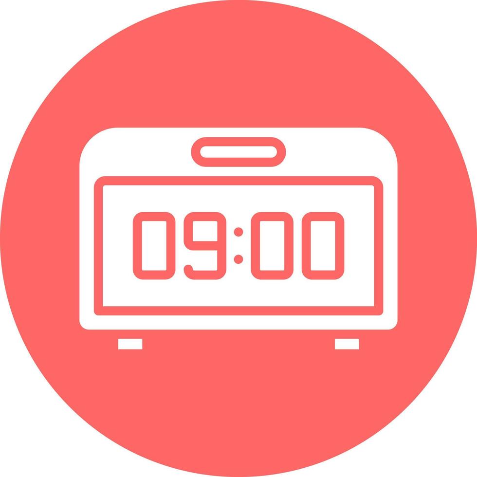 Digital Clock Vector Icon Style