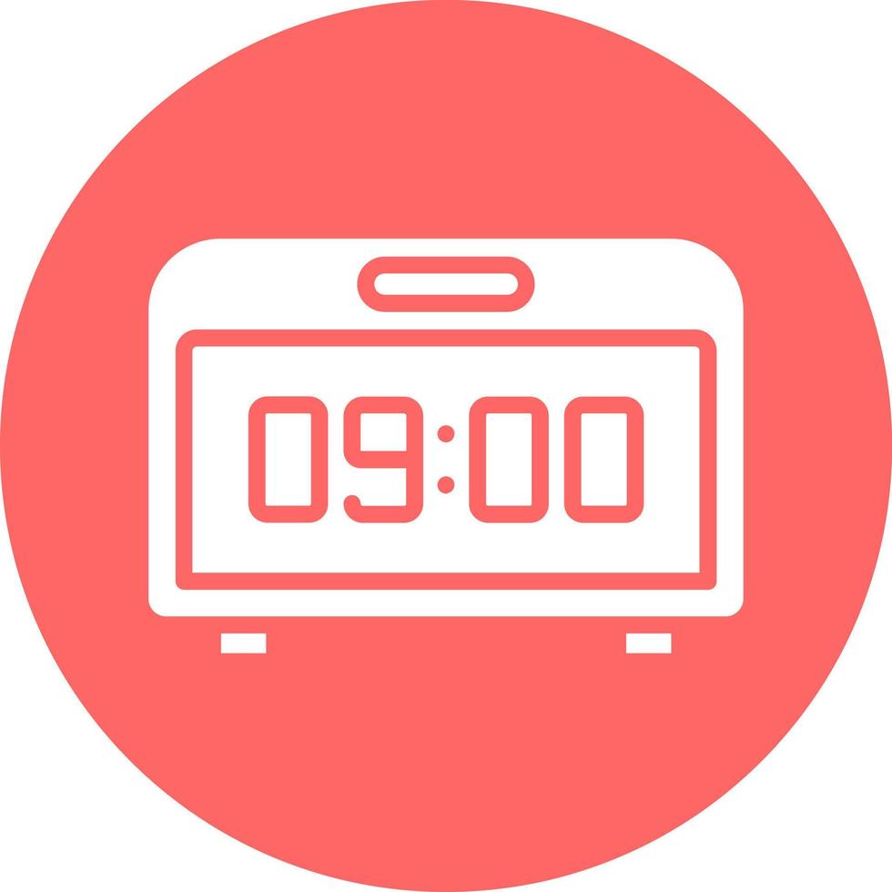 Digital Clock Vector Icon Style