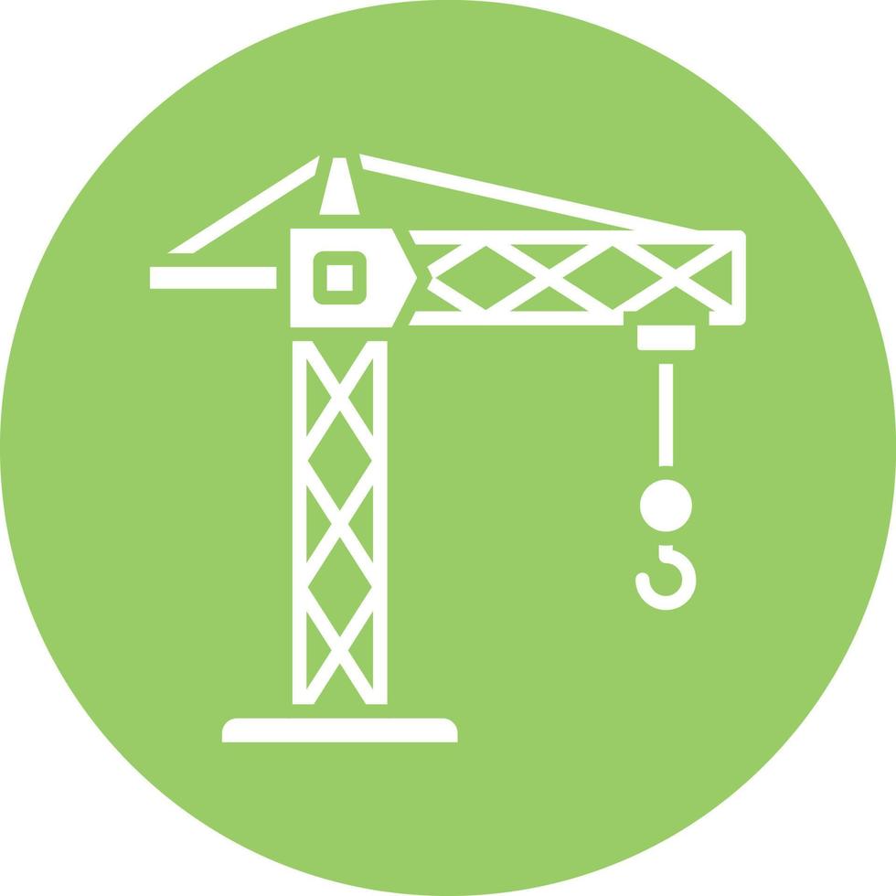 Tower Crane Vector Icon Style