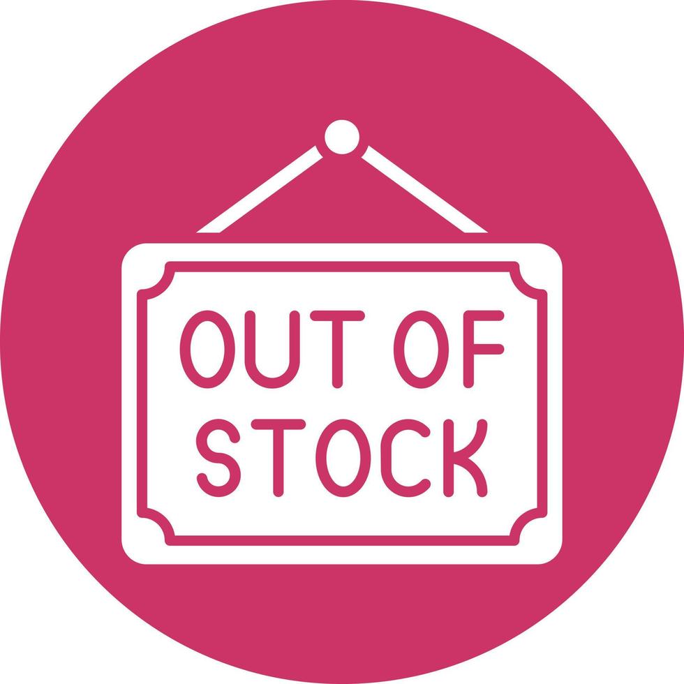Out Of Stock Vector Icon Style