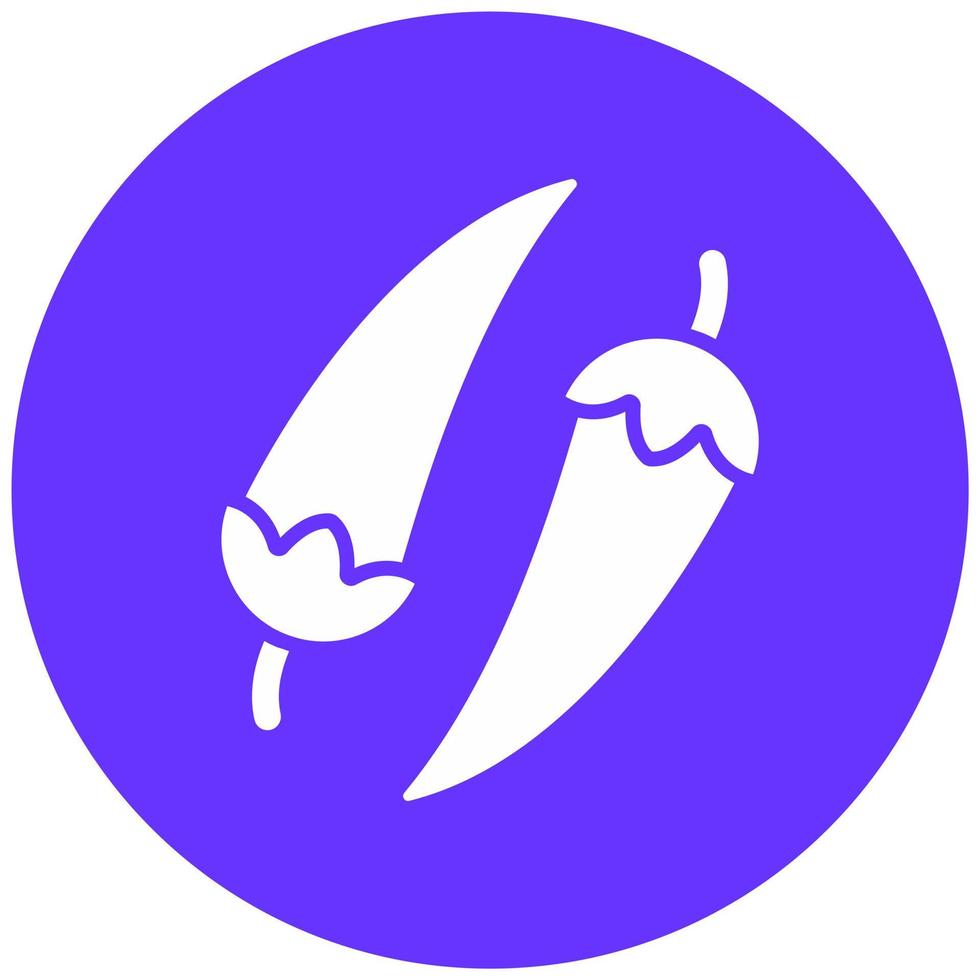 Hot Pepper Vector Icon Style