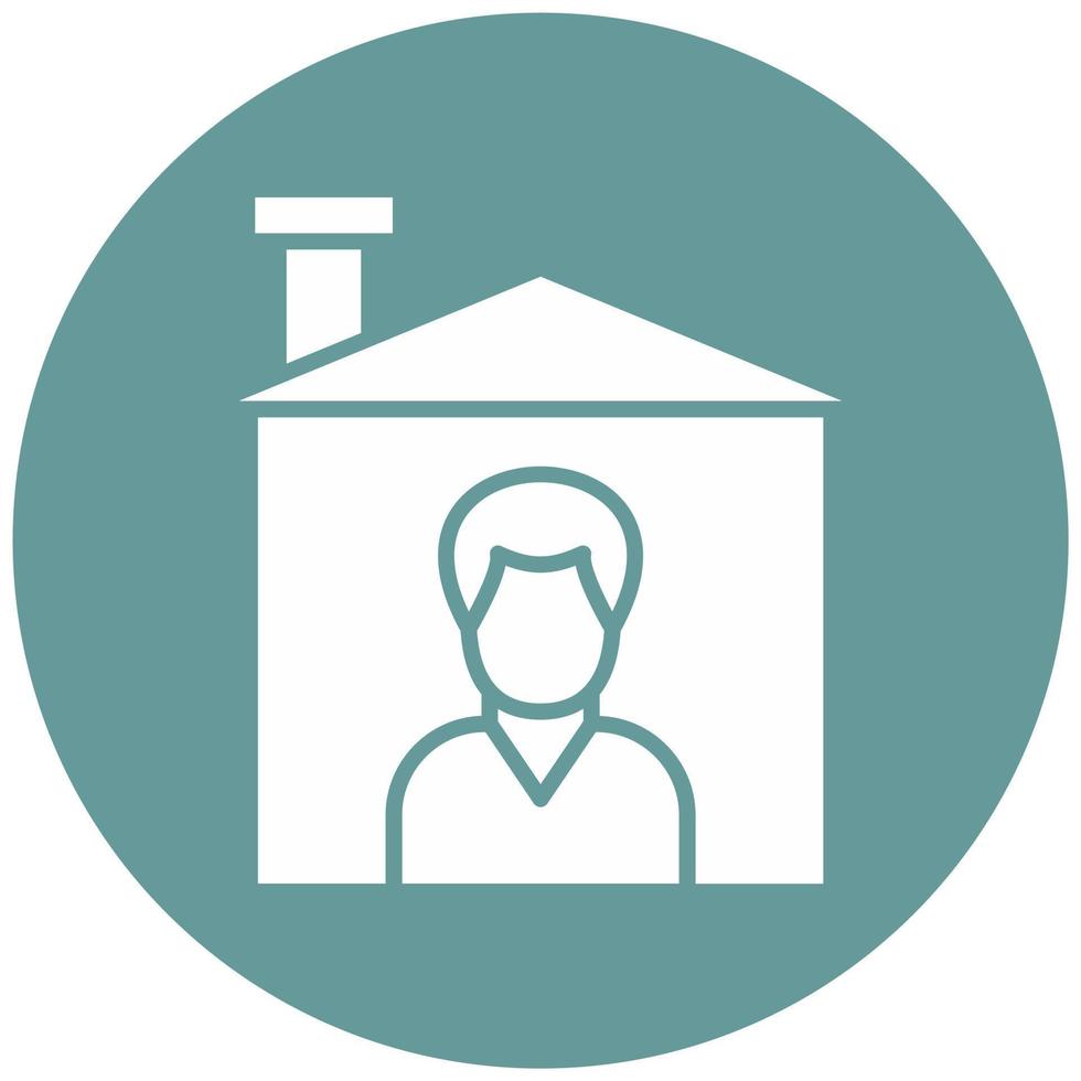 Stay Home Vector Icon Style