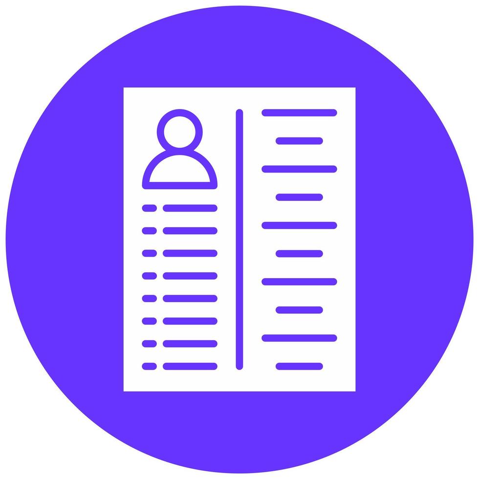 Curriculum Vector Icon Style