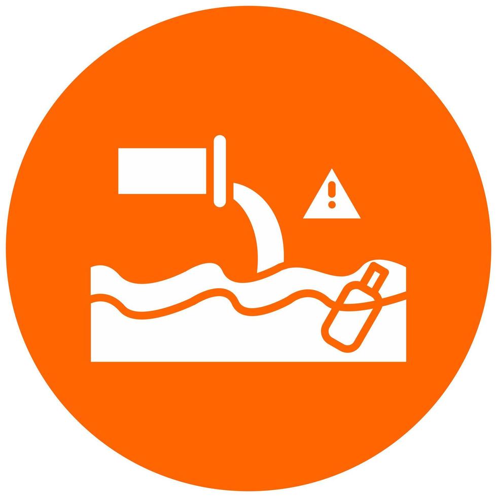 Water Pollution Vector Icon Style