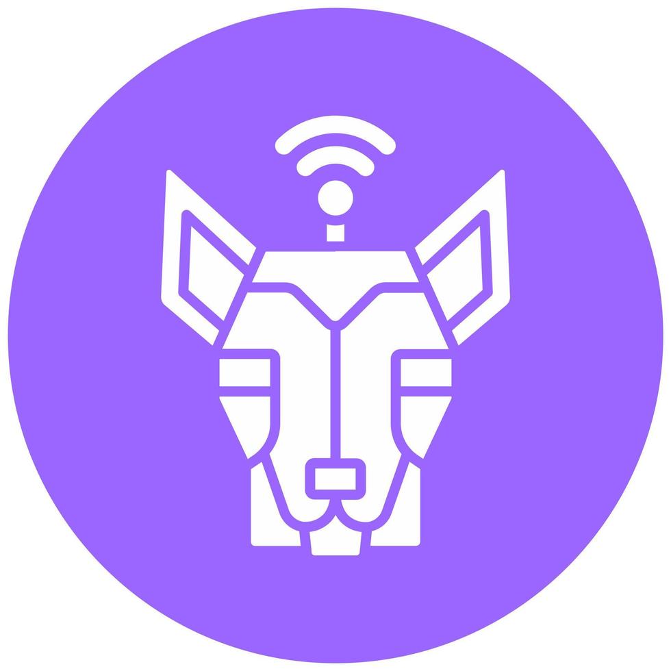 Robot Dog Vector Icon Style