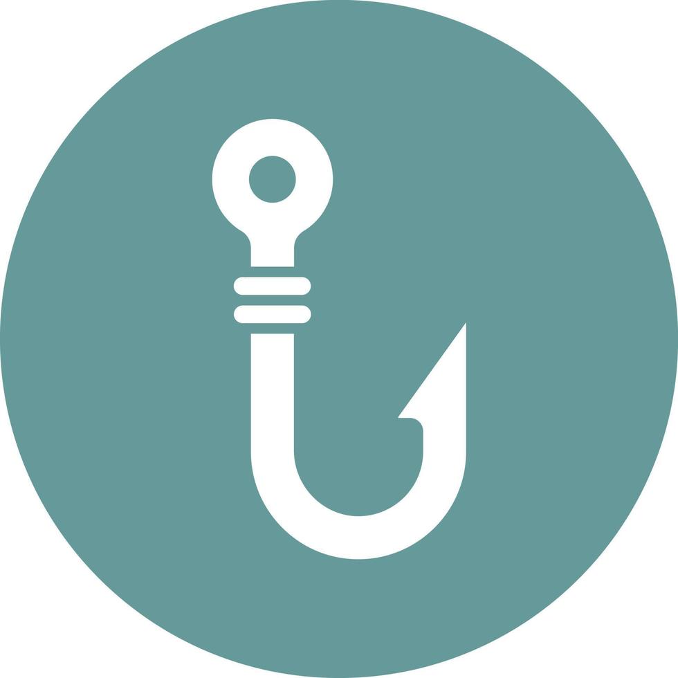 Fish Hook Vector Icon Style