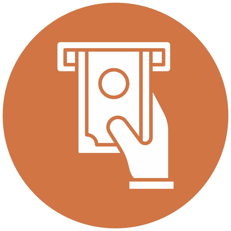 Cash Withdrawal Vector Icon Style