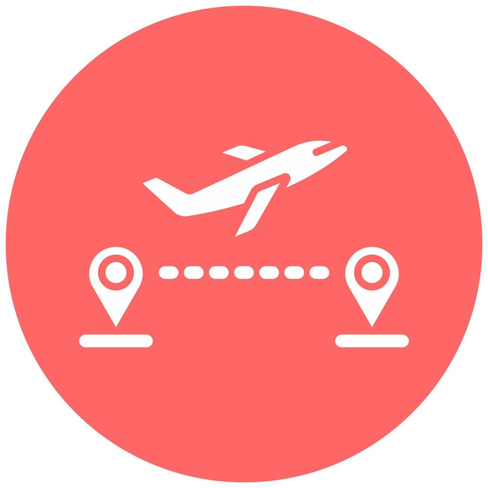 Direct Flight Vector Icon Style