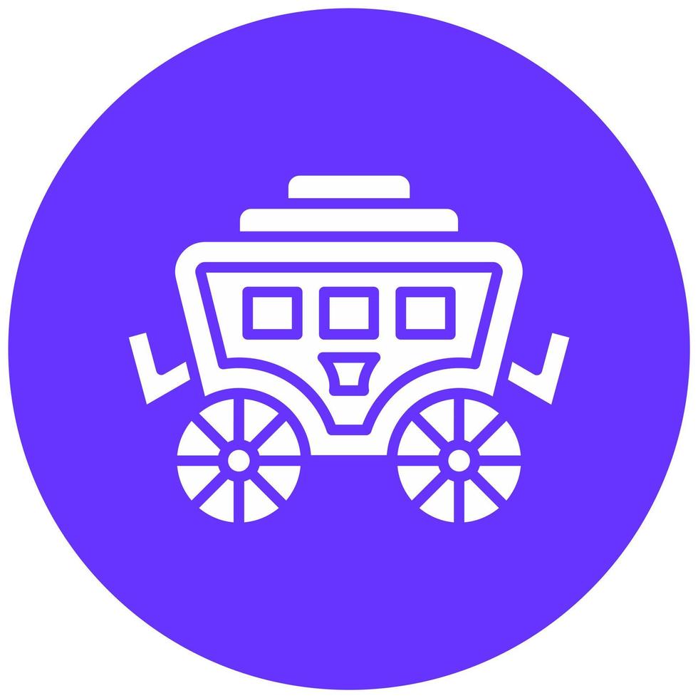 Desert Carriage Vector Icon Style