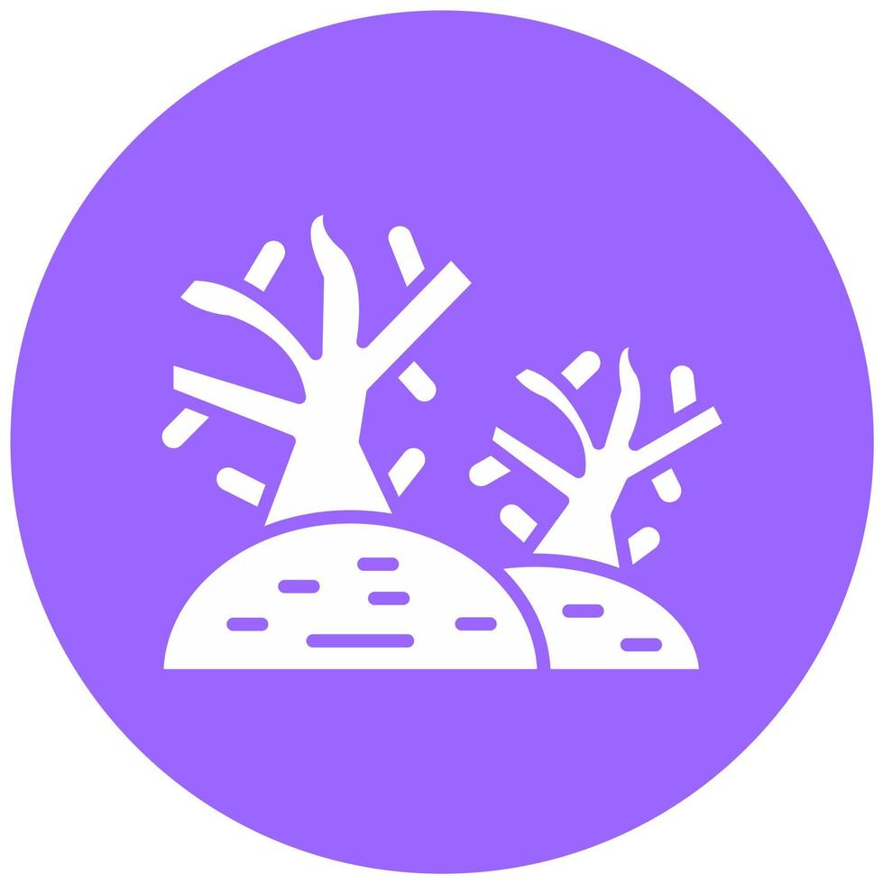 Dry Tree Vector Icon Style