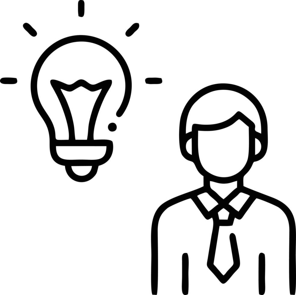 Idea solution icon symbol vector image. Illustration of the creative innovation concept design. EPS 10