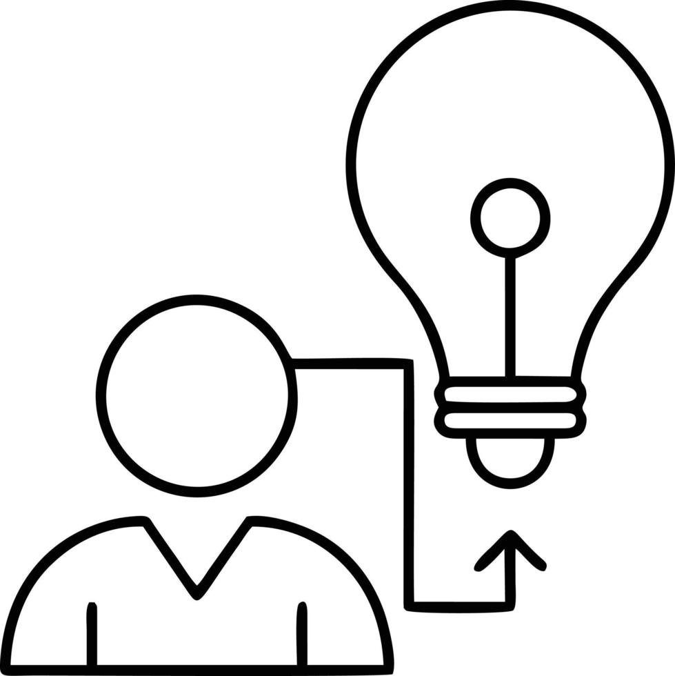 Idea solution icon symbol vector image. Illustration of the creative innovation concept design. EPS 10