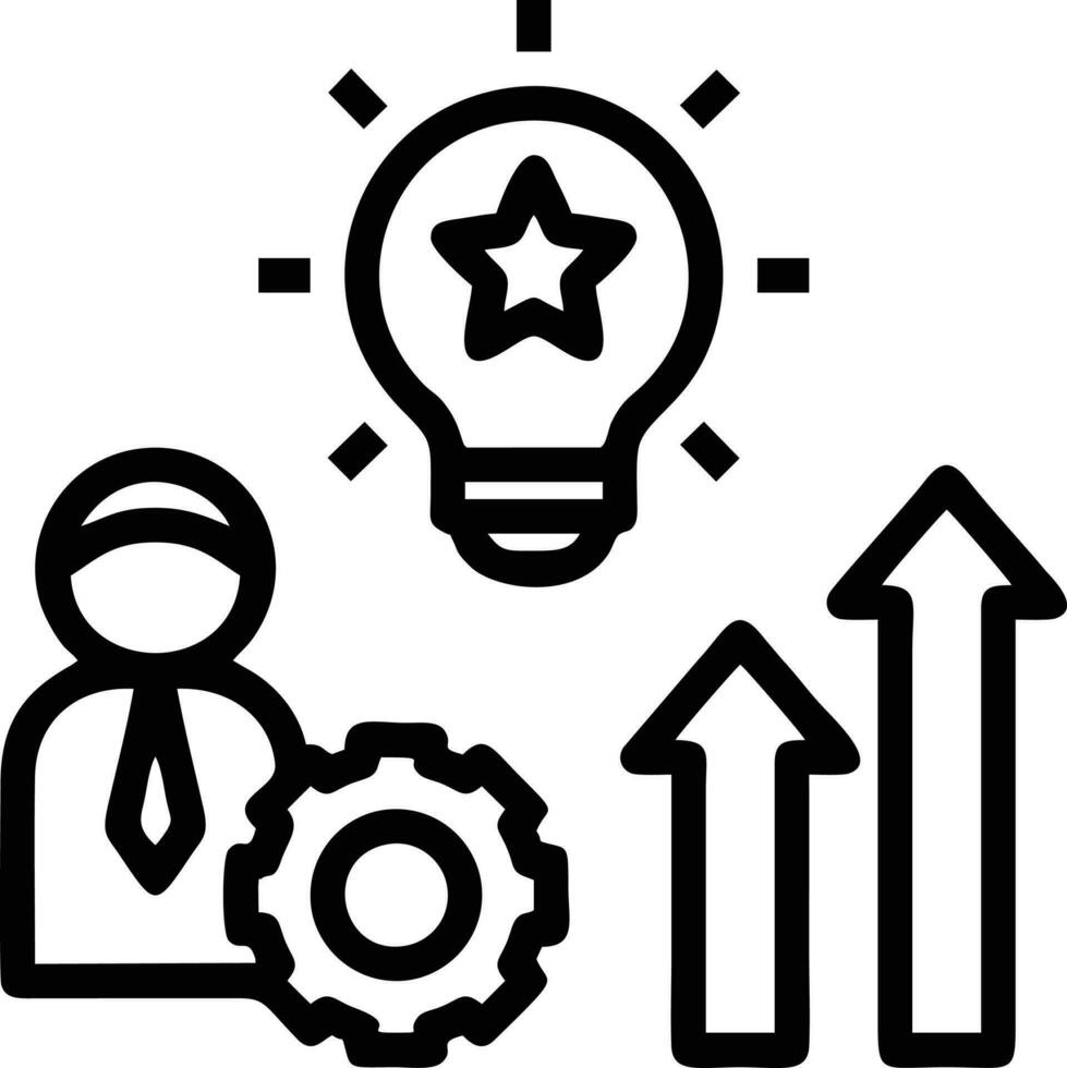 Idea solution icon symbol vector image. Illustration of the creative innovation concept design. EPS 10