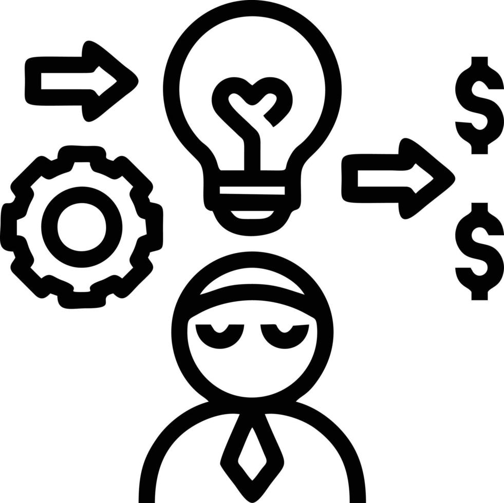 Idea solution icon symbol vector image. Illustration of the creative innovation concept design. EPS 10