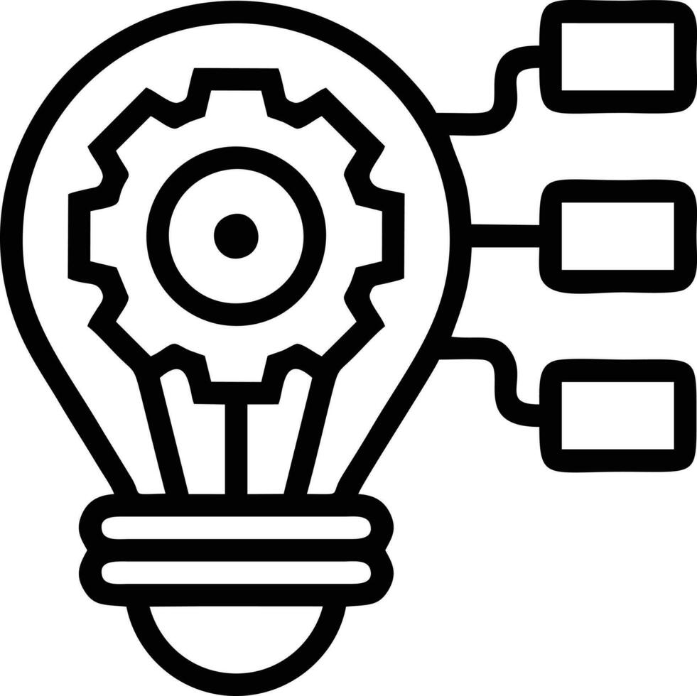 Idea solution icon symbol vector image. Illustration of the creative innovation concept design. EPS 10