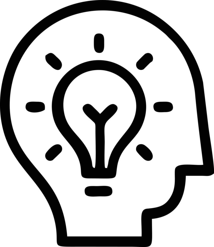 Idea solution icon symbol vector image. Illustration of the creative innovation concept design. EPS 10