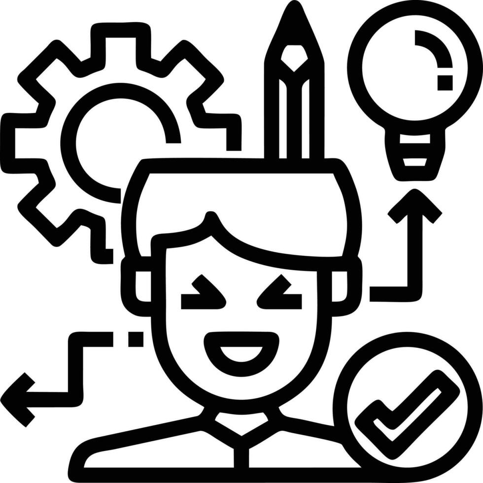 Idea solution icon symbol vector image. Illustration of the creative innovation concept design. EPS 10