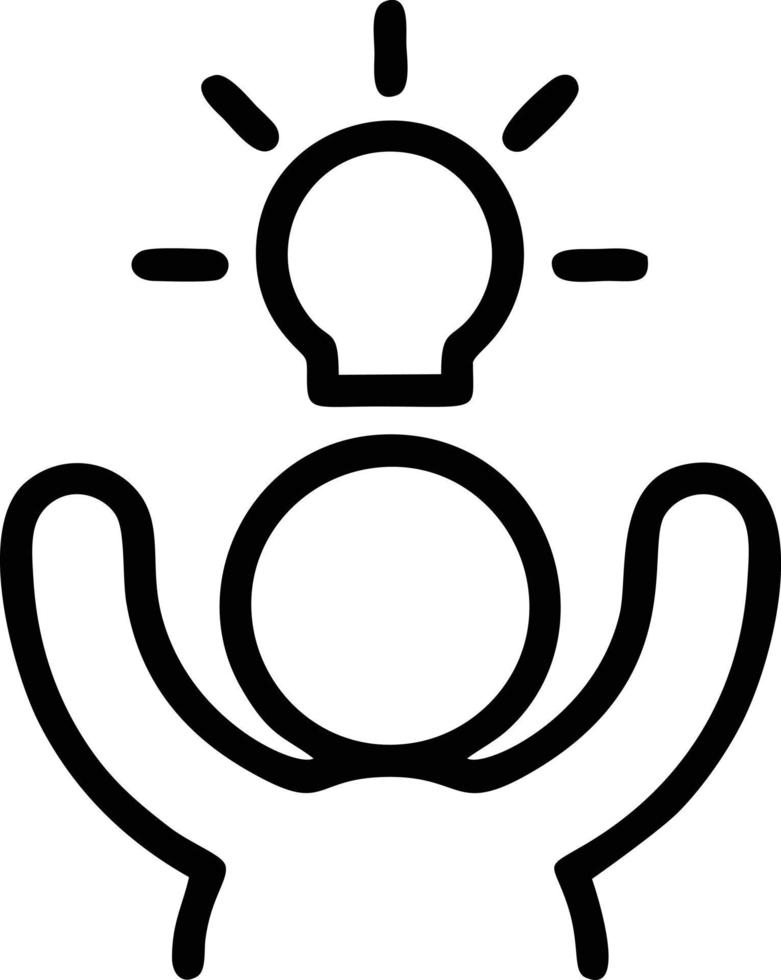 Idea solution icon symbol vector image. Illustration of the creative innovation concept design. EPS 10