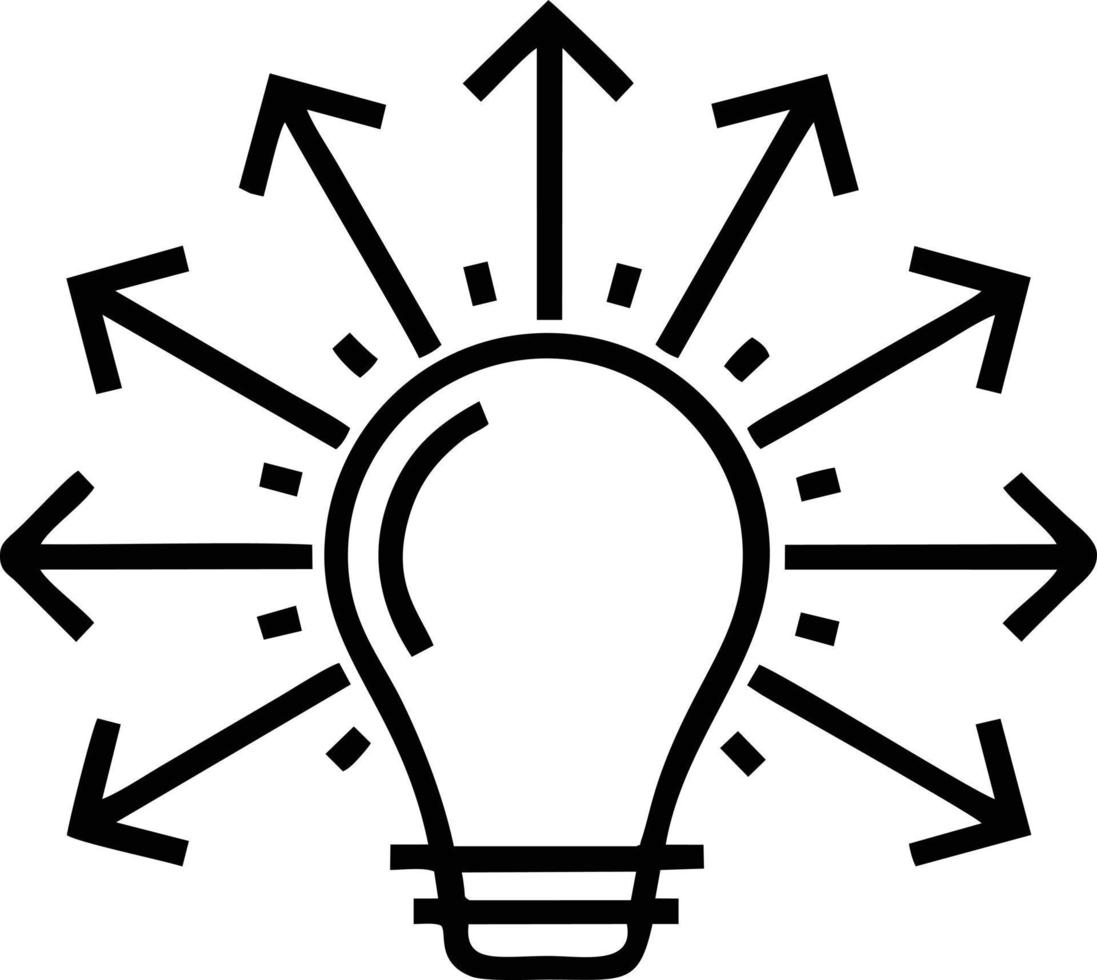 Idea solution icon symbol vector image. Illustration of the creative innovation concept design. EPS 10