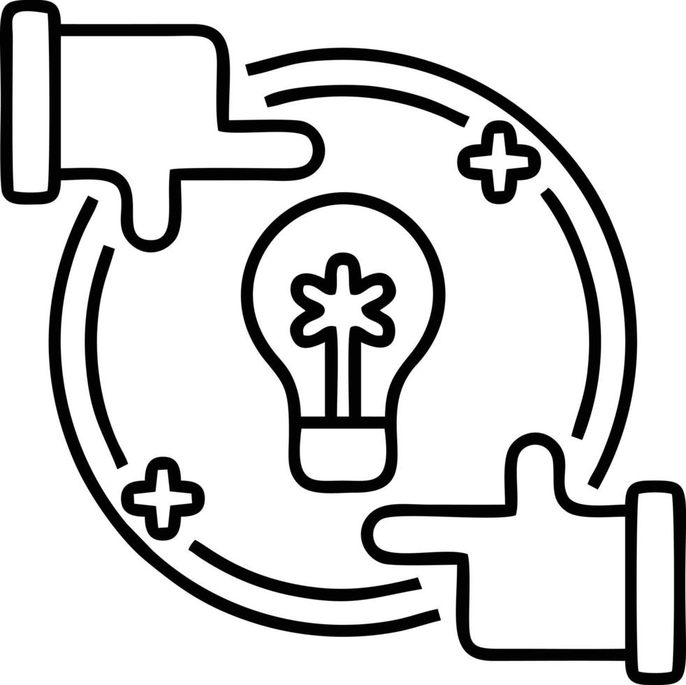 Idea solution icon symbol vector image. Illustration of the creative innovation concept design. EPS 10