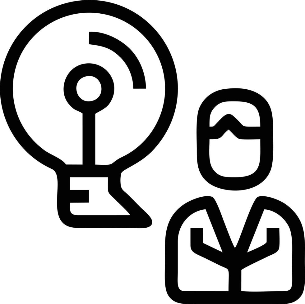 Idea solution icon symbol vector image. Illustration of the creative innovation concept design. EPS 10