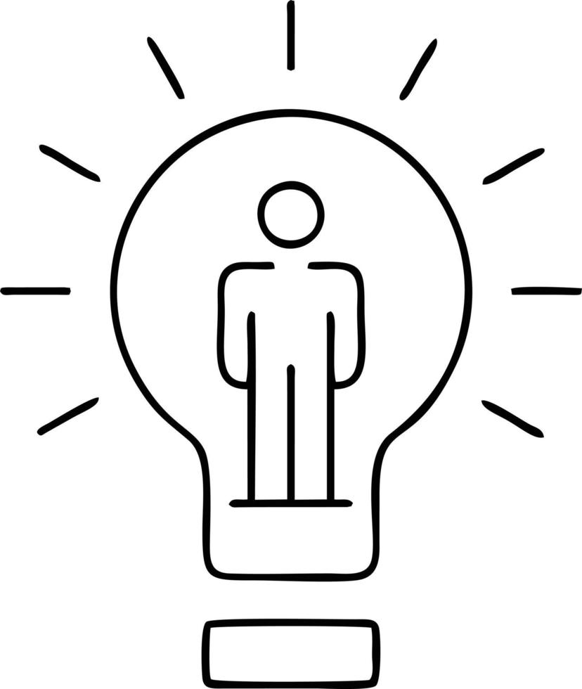 Idea solution icon symbol vector image. Illustration of the creative innovation concept design. EPS 10