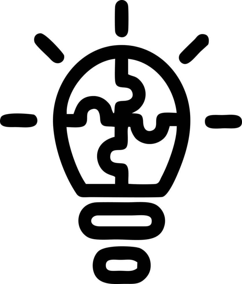 Idea solution icon symbol vector image. Illustration of the creative innovation concept design. EPS 10