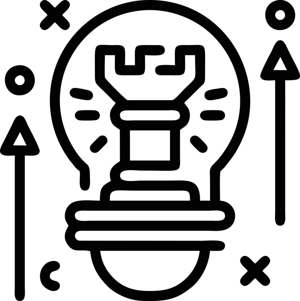 Idea solution icon symbol vector image. Illustration of the creative innovation concept design. EPS 10