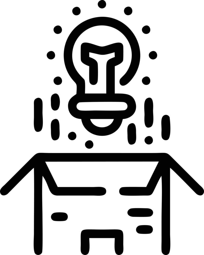 Idea solution icon symbol vector image. Illustration of the creative innovation concept design. EPS 10