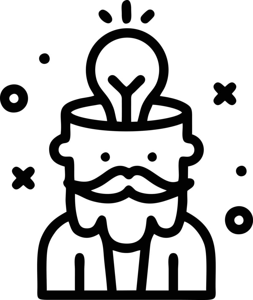 Idea solution icon symbol vector image. Illustration of the creative innovation concept design. EPS 10