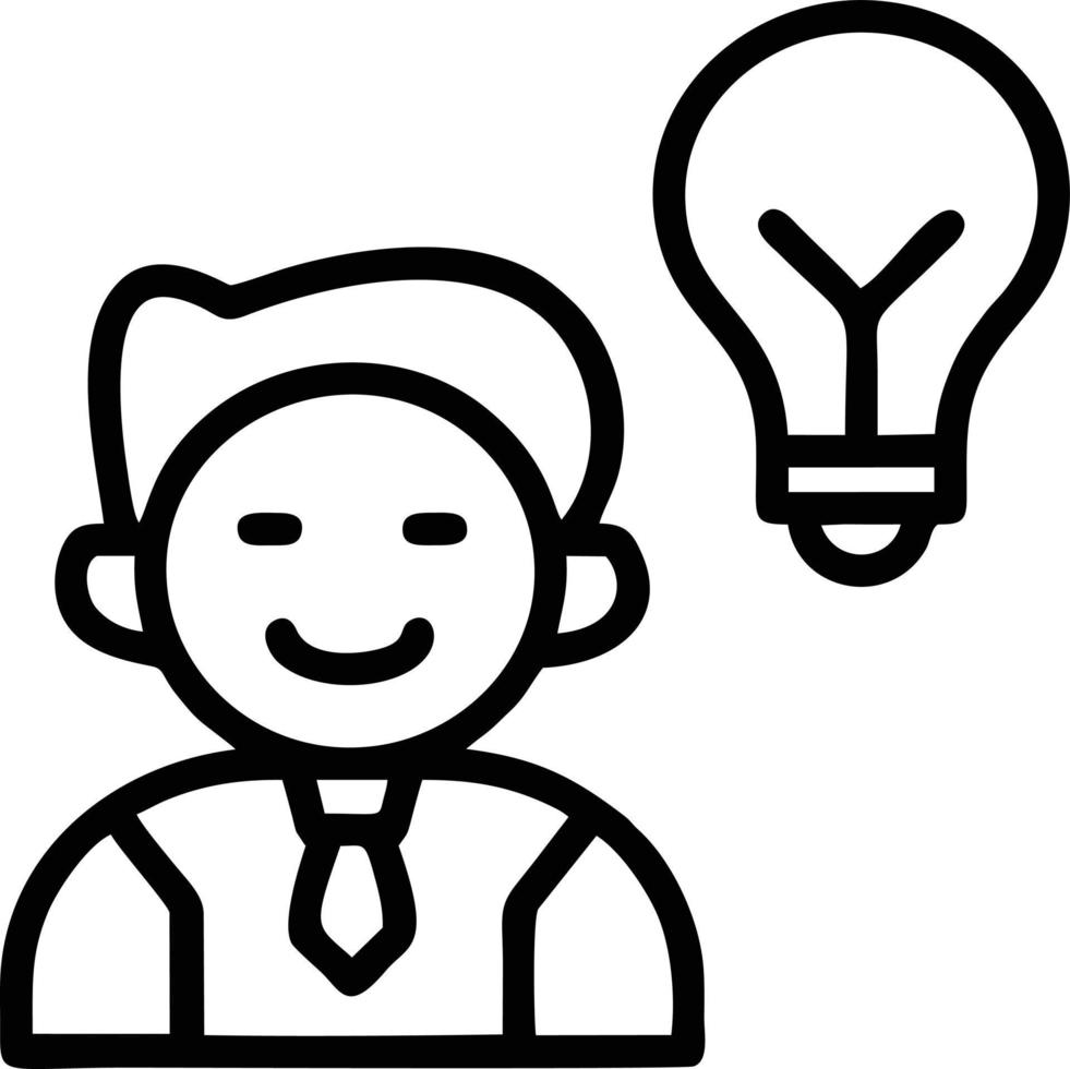 Idea solution icon symbol vector image. Illustration of the creative innovation concept design. EPS 10