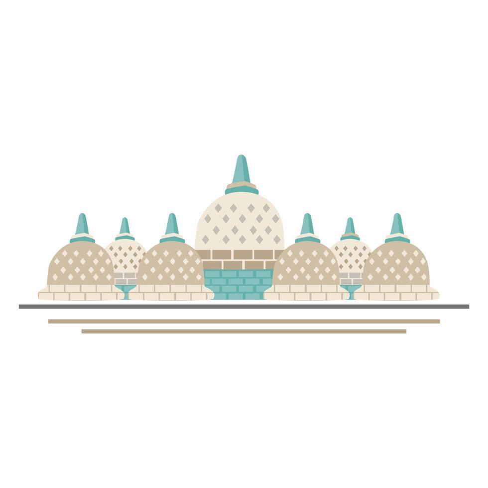 buddhist temple illustration vector