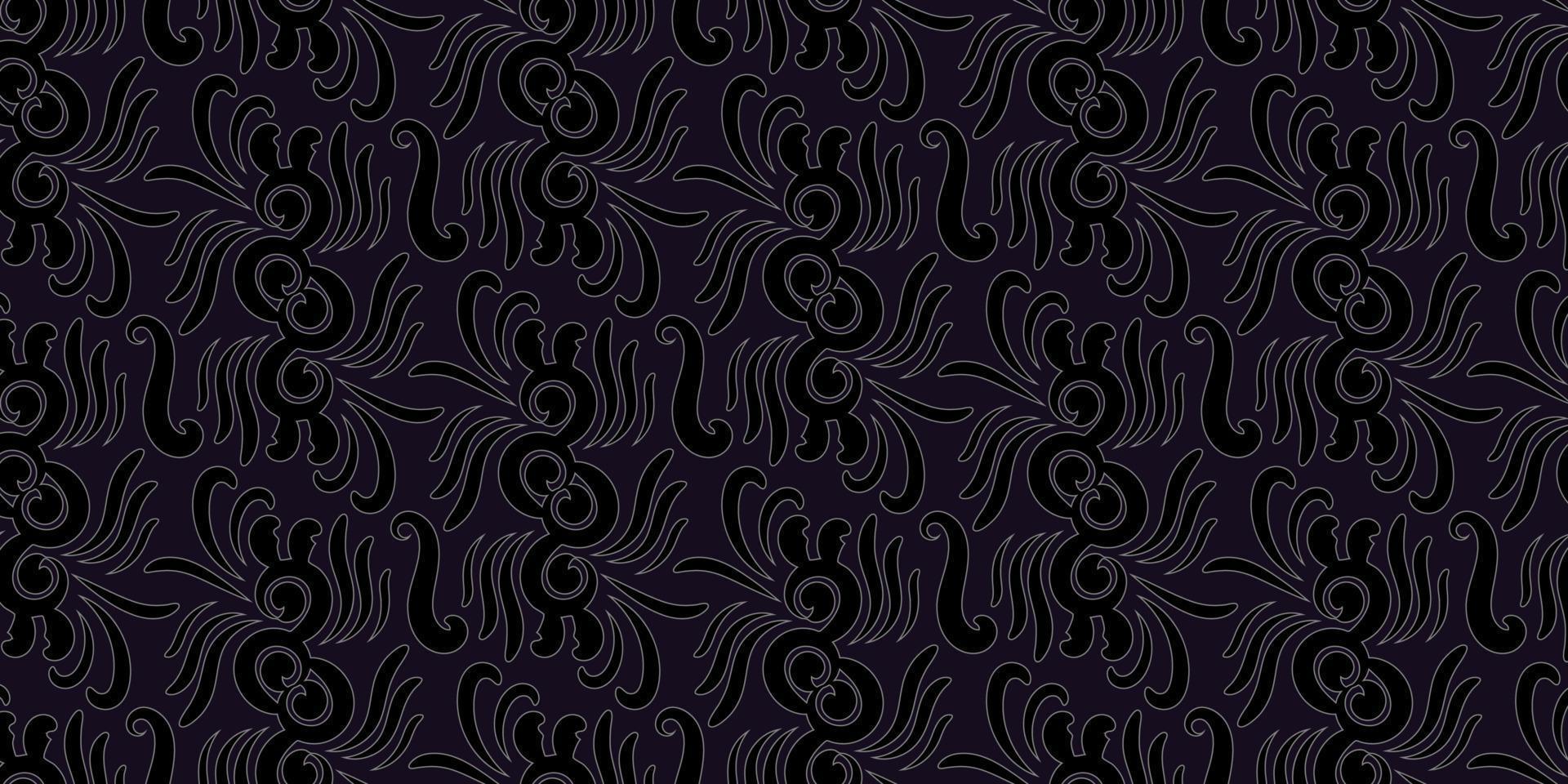 Abstract floral batik from Indonesia seamless pattern. Find fill pattern on swatches vector