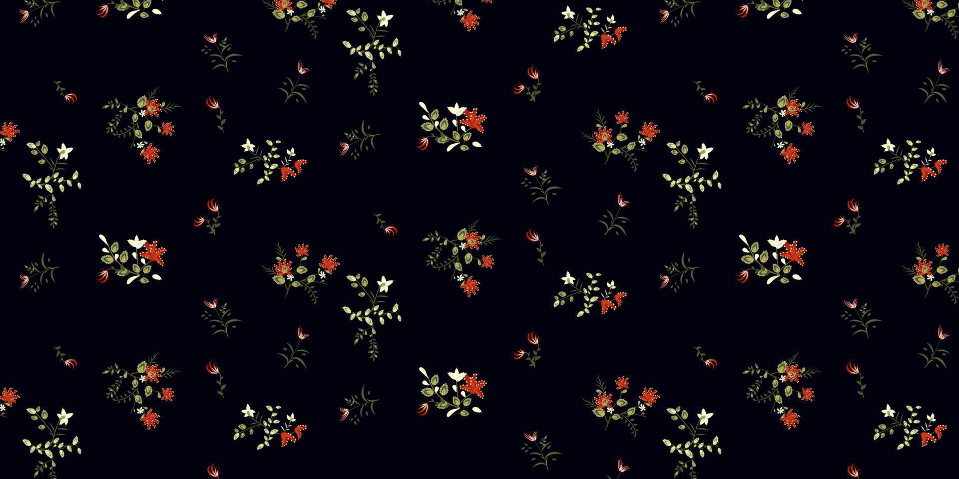 Beautiful vector of floral theme. Aesthetic style design illustration digital. Can be used for wrapping paper and cover. Find fill pattern on swatches