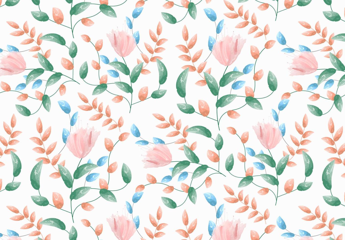 Elegance floral seamless pattern. Watercolor style floral background. Find fill pattern on swatches vector